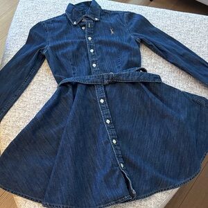 Polo by Ralph Lauren Dark Blue Denim Kids Dress
